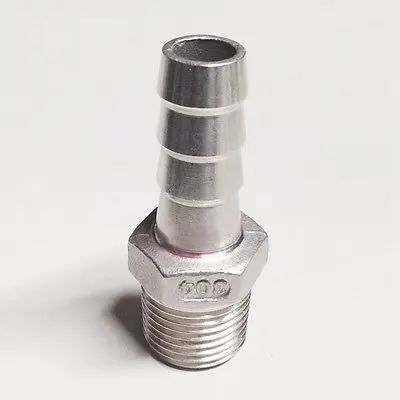 1-1/2 &quotBSP Мужской x 40 мм шланг Колючая 304 фитинги из нержавеющей стали хвостовый