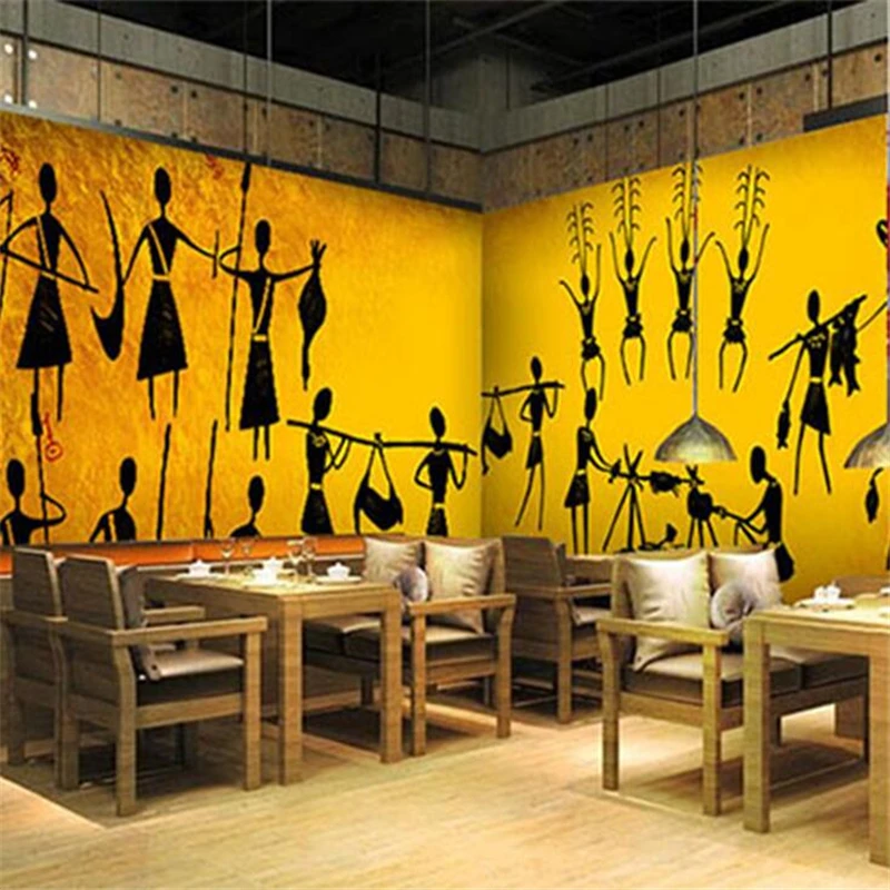 Фотообои на заказ винтажные египетские примитивные для бара ресторана |