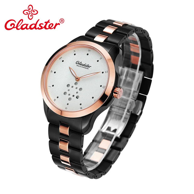 Супер Светящиеся мужские наручные часы Gladster роскошные японские Кварцевые