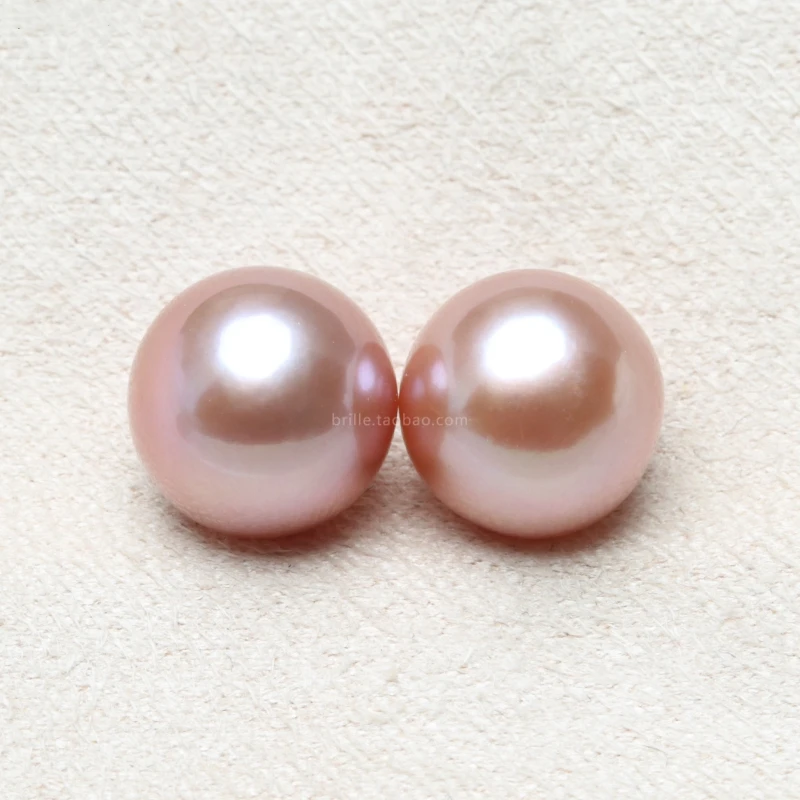 pink 5A круглые бусины Эдисона с натуральным жемчугом, пресноводный барокко, фиолетовый, розовый, золотой жемчуг для самостоятельной сборки, серьги-подвески, ювелирные изделия, 11 мм - Цвет: pink