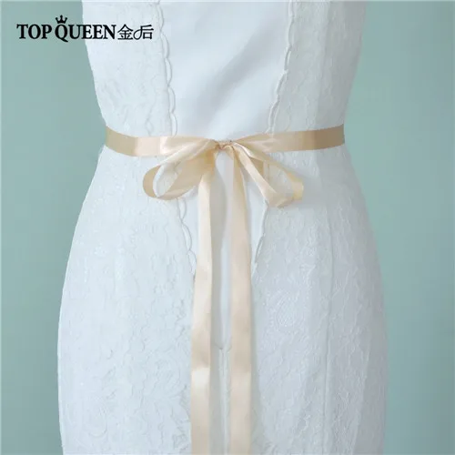 TOPQUEEN S249 свадебные ленты Пояски, пояс невесты свадебные пояса элегантный цветок Вечеринка Выпускные платья аксессуары - Цвет: Champagne