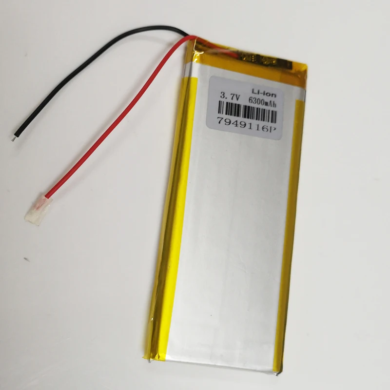 1-2 шт 3,7 V перезаряжаемый литий-ионный полимерный аккумулятор 6300mAh 7949116 LIPO литий-ионный аккумулятор для электронной книги gps DVD power bank Tablet PC
