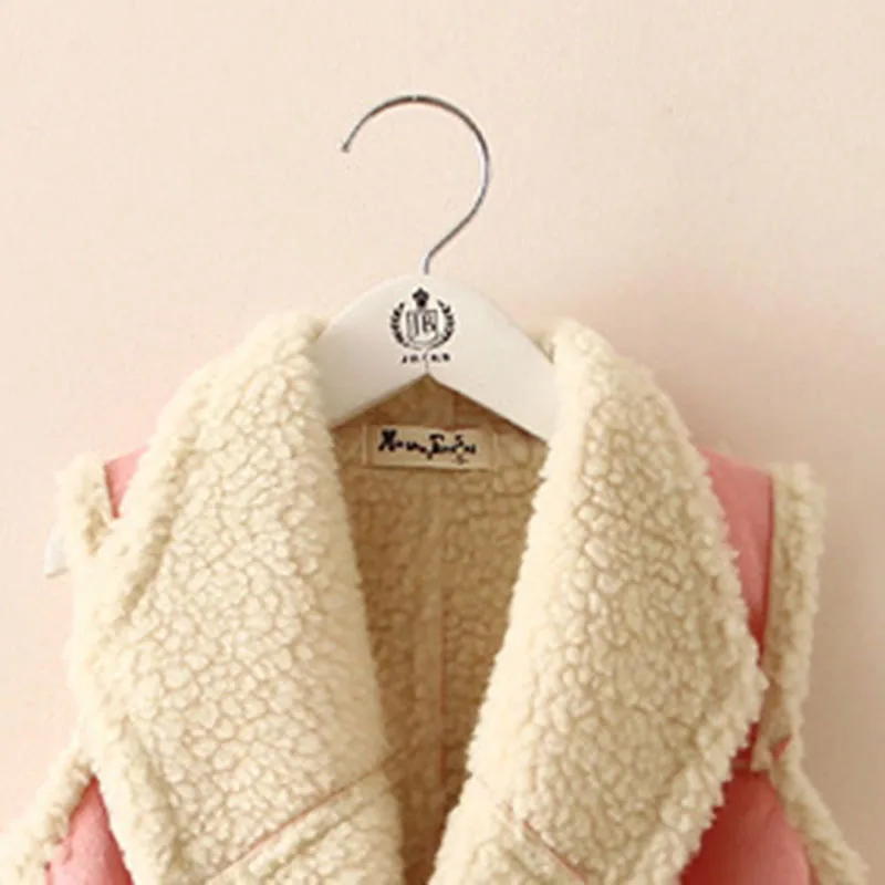 Модный меховой жилет для девочек на осень и зиму детская одежда теплый шерстяной