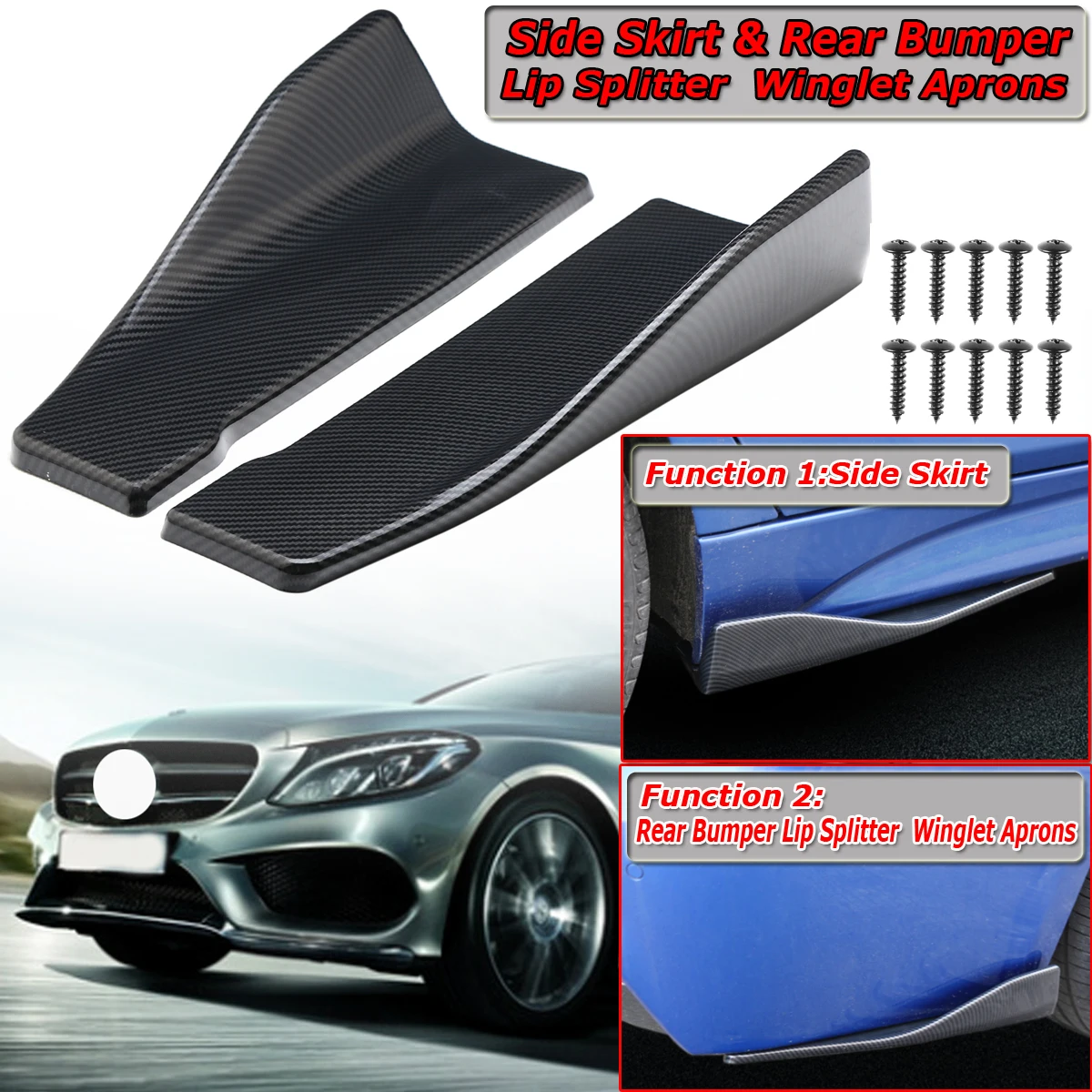 Полоса/F10 F36 F30 бампер BMW сплиттер губа углеродная для юбки F80 F32 боковая Задняя 2 шт.