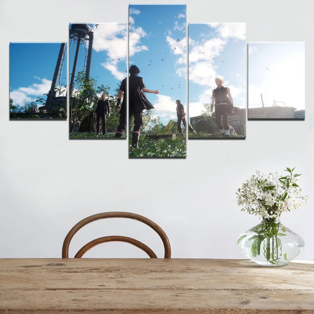 Модульная Картина на холсте домашний декор 5 панелей Final Fantasy Game Painting Hd принт