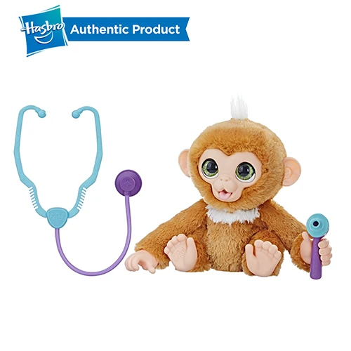 Hasbro Furreal проверьте занди Сладкая маленькая обезьянка плюшевая мягкая игрушка может сделать звук ребенка день рождения Рождественский подарок - Цвет: E0367-monkey