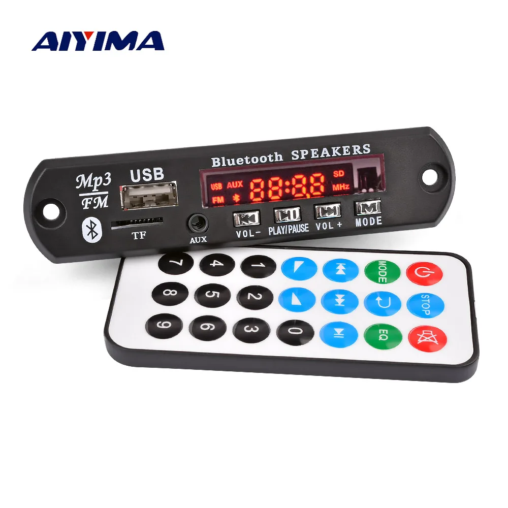 Bluetooth MP3 декодер AIYIMA аудио плата приемника 5 0 AUX USB TF карта автомобильный FM