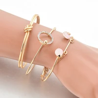 toucheart 4 pcsset gold stainless steel cuff braceletsbangles for women punk bracelets boho jewelry making bracelet sbr190168