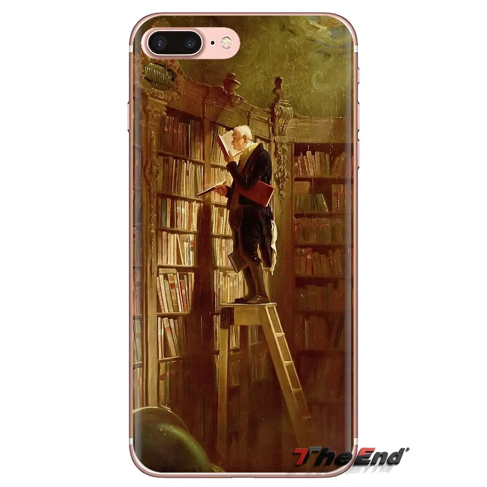 For iPod Touch Apple iPhone 4 4S 5 5S SE 5C 6 6S 7 8 X XR XS Plus MAX Soft Transparent Cases Covers Happy Reading Art Pattern |