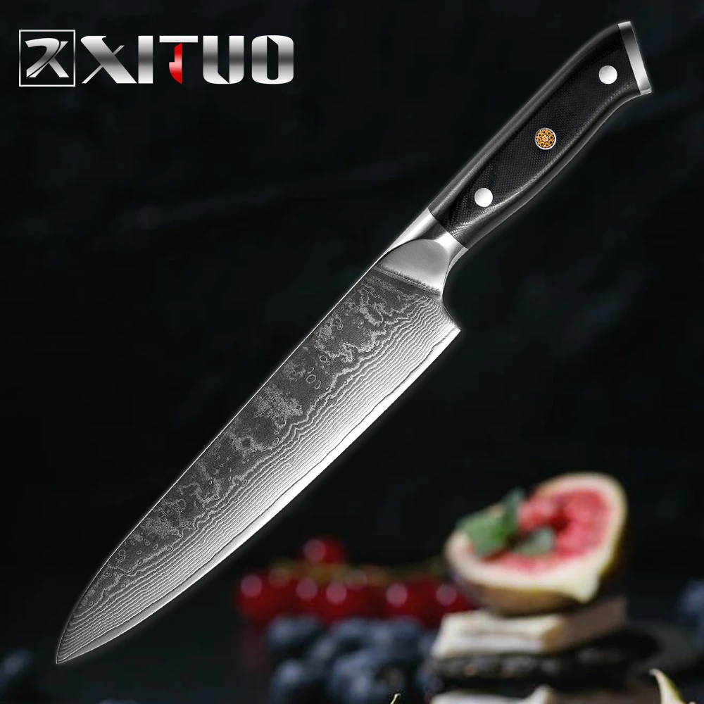 8inch chef knif Xituod Дамасская 67-слой Дамасская сталь кухонный нож шеф-повара sharp Набор ножей Sankotu китайский набор кухонных ножей Кухонные ножи кухонный гарнитур - Цвет: 8inch chef knif