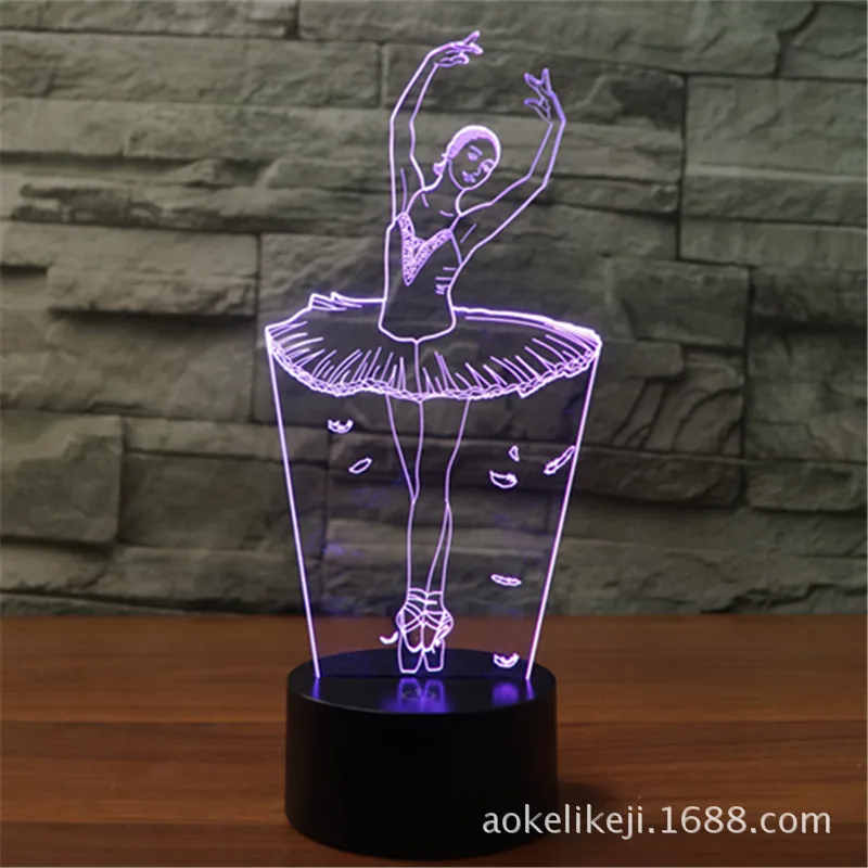 Новинка импортные товары балерины 3D огни красочные сенсорные светодиодные