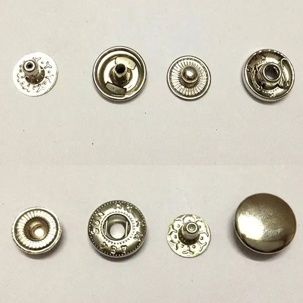 

19/32 inch Nickel Snap Button Silver 15mm Diameter Bag Fastener 300sets/lot