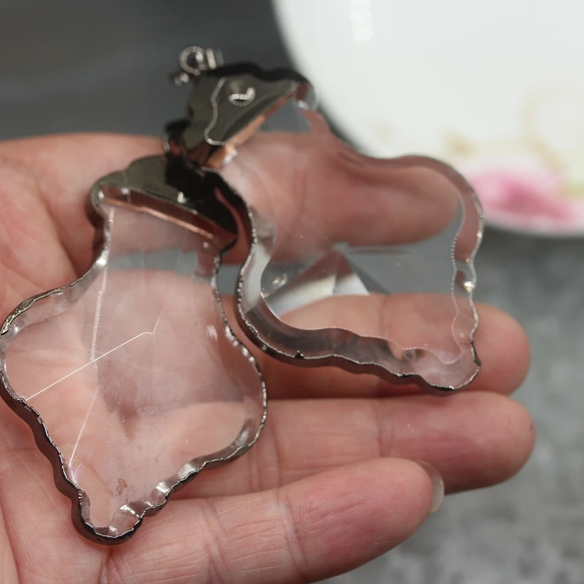 5 шт./лот стеклянные подвески в форме цветка с большой рамкой Очаровательное