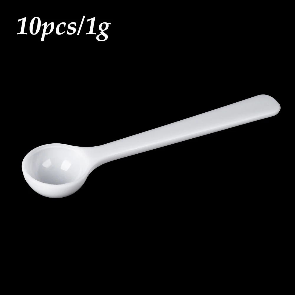1g 10 шт. Пластиковые мерные ложки для кофе, протеина, молока, порошка, многофункциональные пластиковые Кухонные принадлежности для дома и ребенка - Цвет: 1g