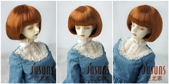 JD478 1/4 1/3 милый парик-Боб с полным взрыва BJD парик Размер 7-8 дюймов 8-9 дюймов кукольные волосы высокого качества Модные кукольные парики
