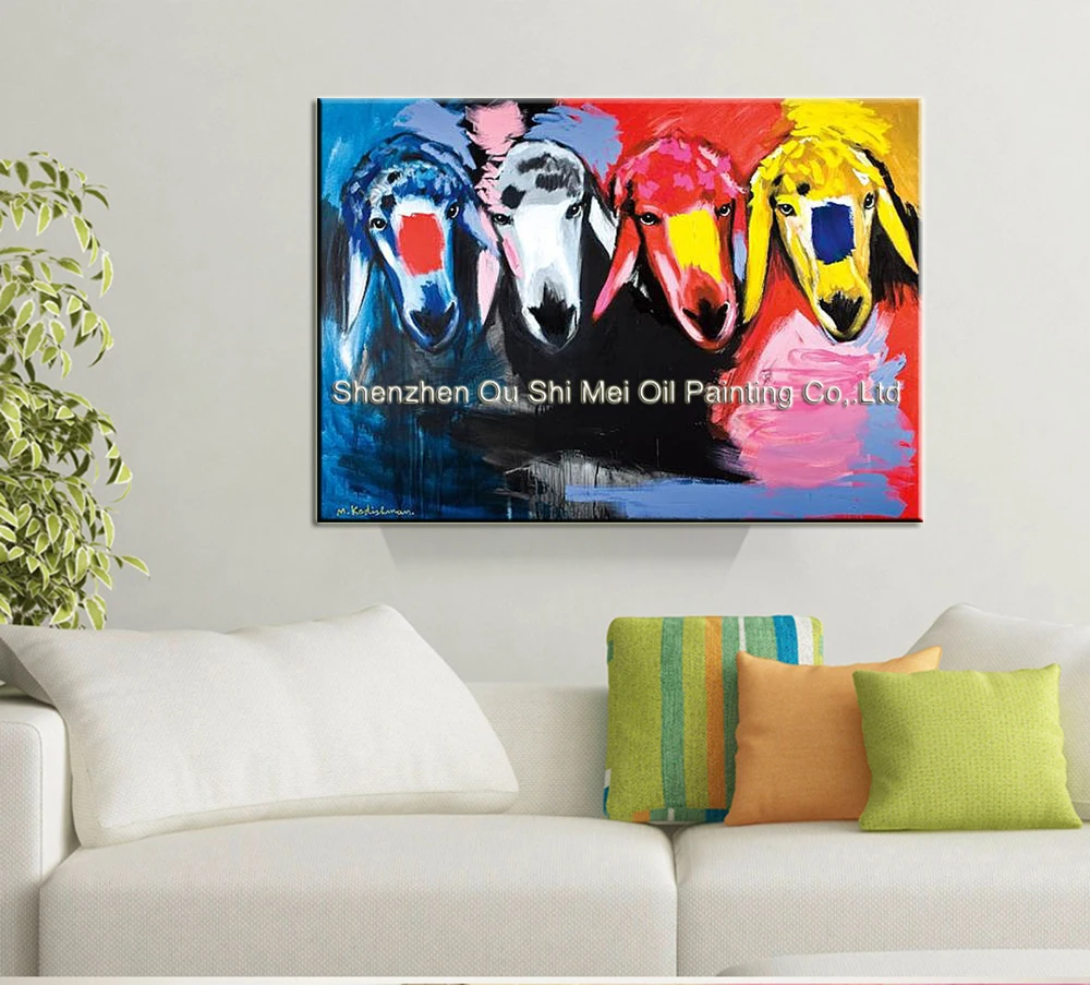 Высокая навыки Менаше Kadishman художник ручной работы абстрактная живопись маслом