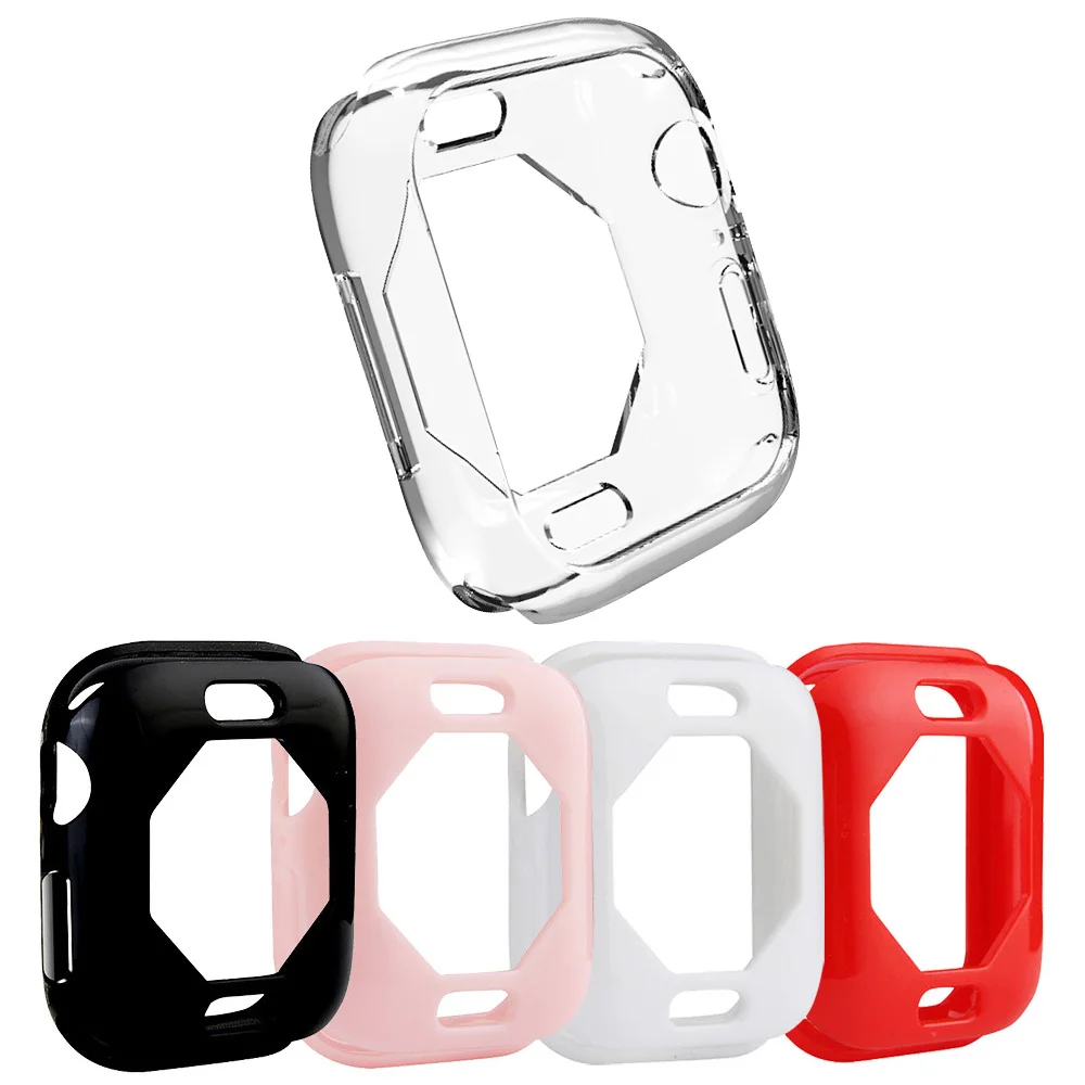 

Soft Tpu Wristwatch Case for Apple Watch SE Series 6 5 4 40mm 44mm Protect Cover Black/White/Red/Pink/Clear Bumper Accessories