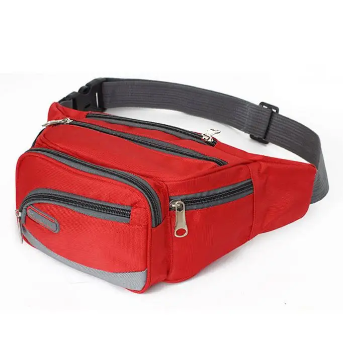 Unisex Waist Bag Summer Outdoor Sports Casual Crossbody Shoulder Bag Chest Bag Streetwear Pure Color Nylon Waist Packs