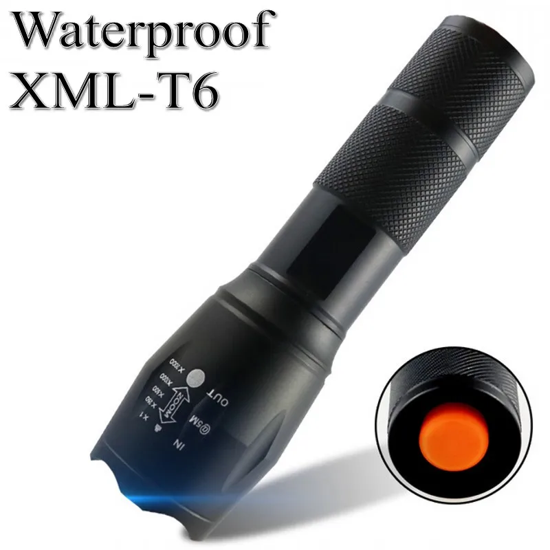 Светодиодный перезаряжаемый фонарик водонепроницаемый XML T6 linterna torch 4000 люмен 18650