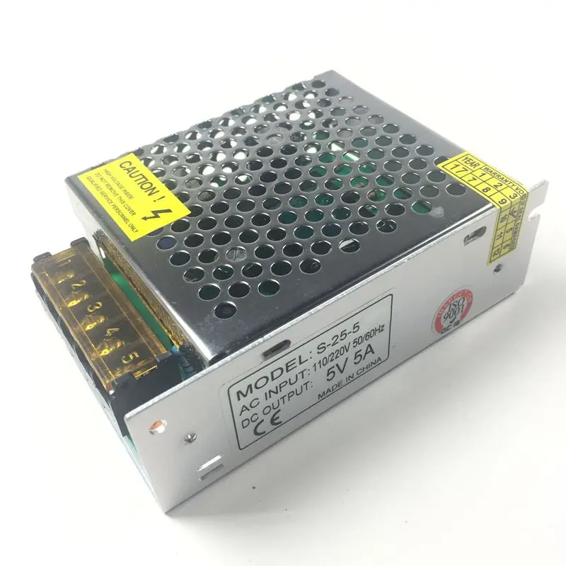 Импульсный источник питания для светодиодных лент 5 В А 25 Вт WS2811 WS2801 модуль