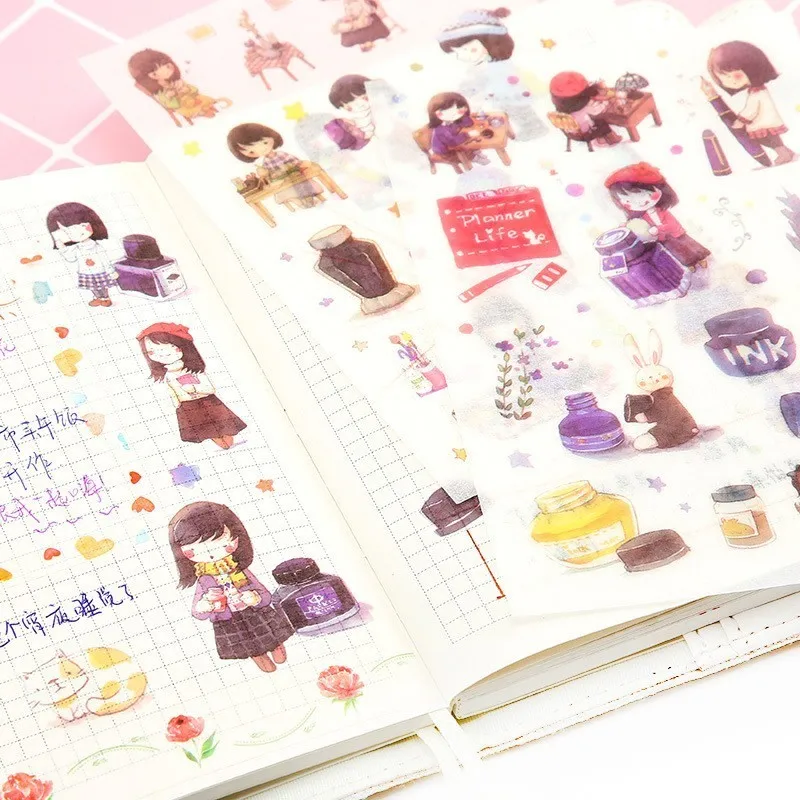 6 шт. детские школьные наклейки для альбомов|Канцелярские наклейки| |