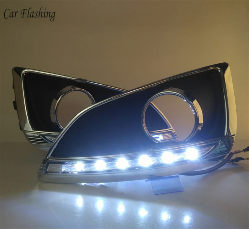 Для hyundai IX35 2010 2011 2012 водительский DRL Дневной ходовой светильник, противотуманная фара, релейный Светодиодный дневной светильник, автомобильный стиль