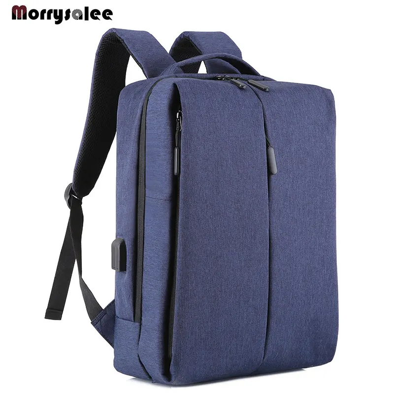 Мужской брендовый Рюкзак 15,6 дюймов для ноутбука Mochila, мужской водонепроницаемый рюкзак, школьный рюкзак - Цвет: Синий