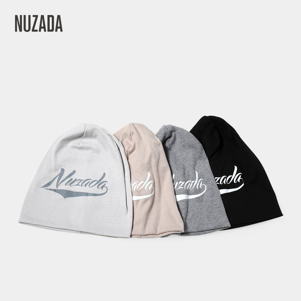 NUZADA хлопок для женщин мужчин пара Skullies шапочки Осень Зима шапка вязанные шапки