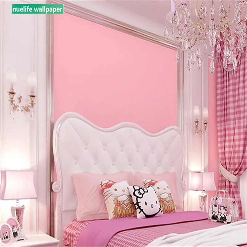 

0.53x10m Pink non-woven wallpaper Princess kidsroom beauty salon living room bedroom kindergarten TV sofa background wallpaper