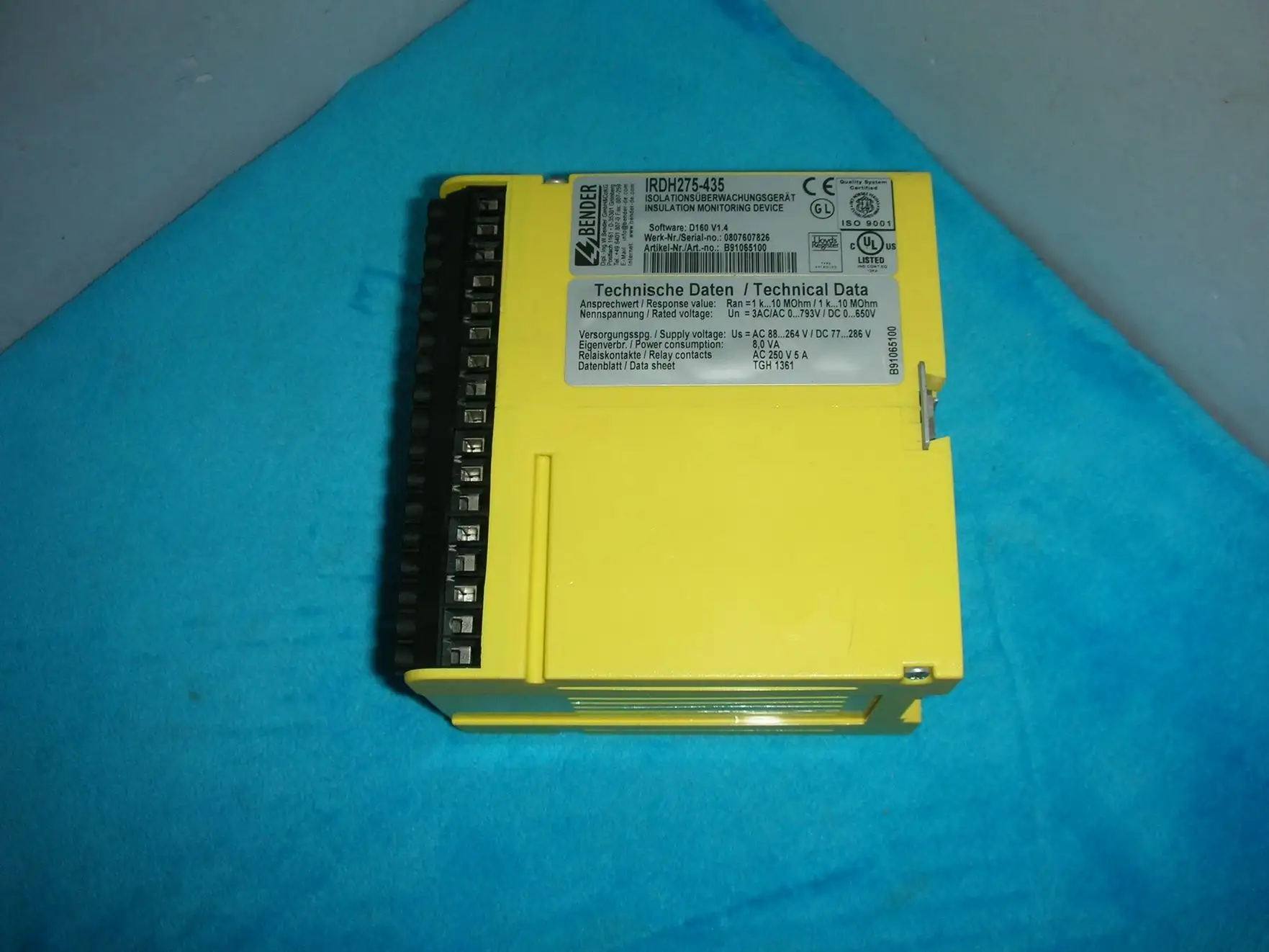 

1PC USED Germany BENDER bender IRDH275-435 insulation monitor