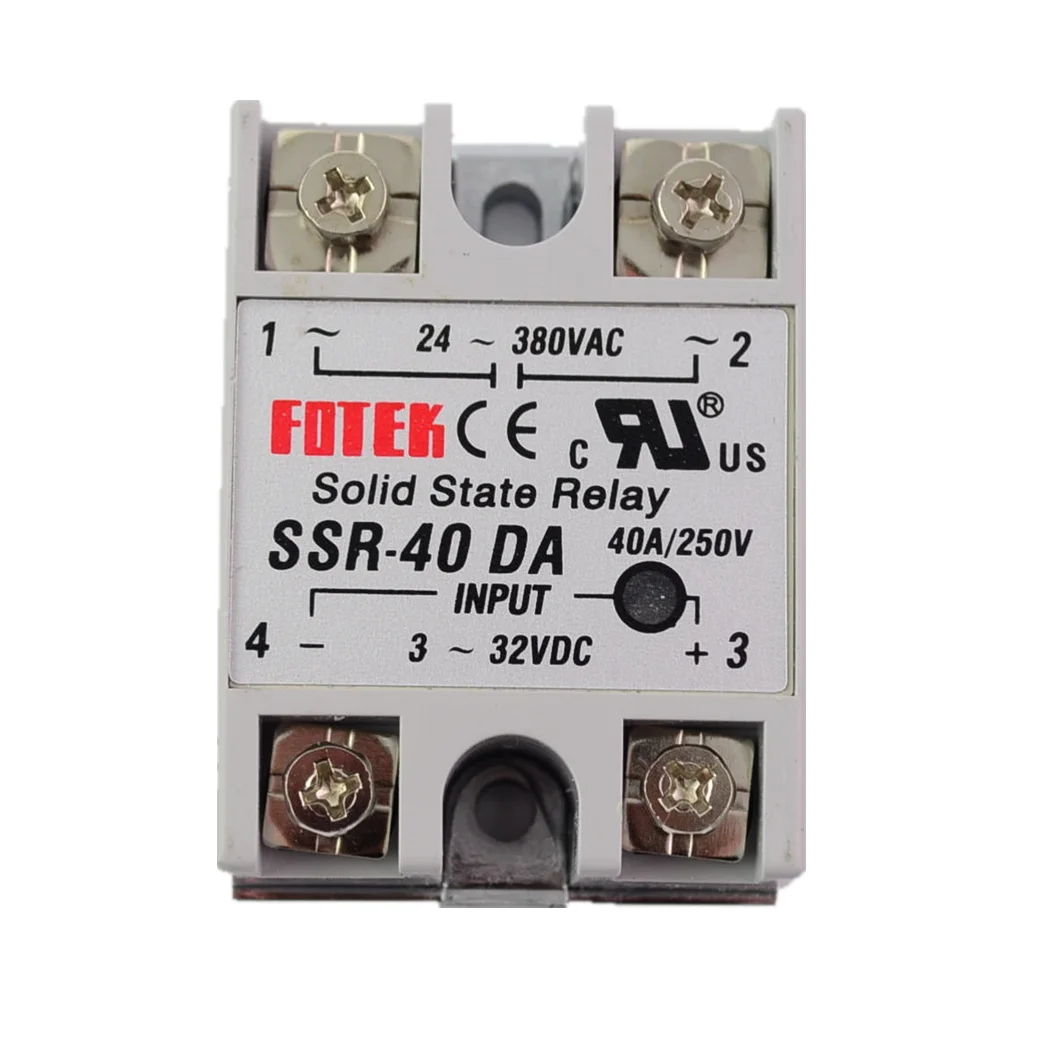 Твердотельные реле SSR-10DA SSR-25DA SSR-40DA 3-32VDC до 24-380 В переменного тока - Габаритные размеры: SSR-40DA