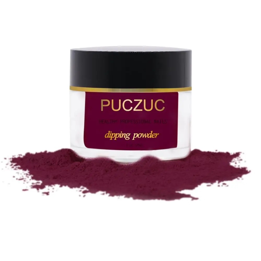 P012-1OZ PUCZUC 1 OZ Full Set Dipping Powder Base Top Coat Kits DIY Dip Nail Powder Manicure Set Brush Saver Powder - Цвет: P012-1OZ