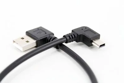 Кабель для передачи данных Mini USB 25 см Прямоугольный штекер 2 0 A на мини 5 контактный