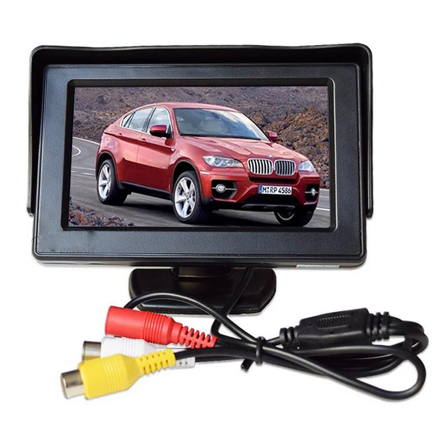 

Hot-Sale 4.3 inch TFT LCD Car Monitor Car Reverse Parking monitor with LED backlight display for Rear view Camera DVD