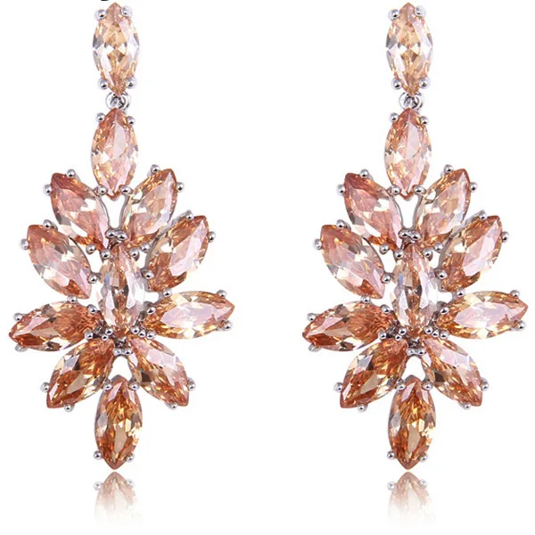 6 цветов на выбор модные блестящие/сверкающие серьги-подвески с огранкой из