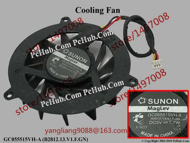 

SUNON GC055515VH-A B2812.13.V1.F.GN DC 5V 1.7W 57x57x13mm Server Cooling Fan