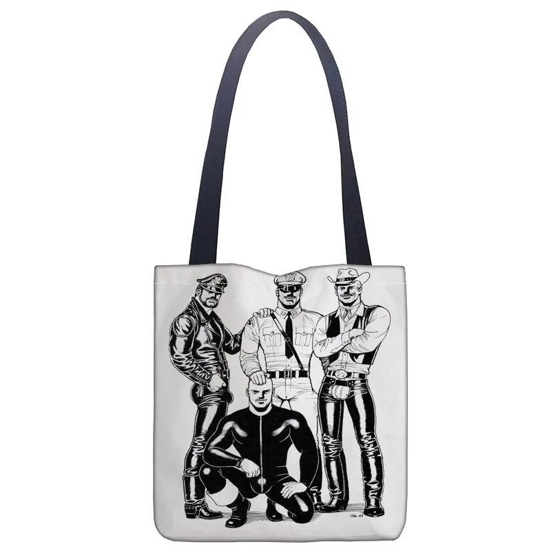 Сумка через плечо Tom of Finland холщовая с принтом логотипом на заказ | Багаж и сумки