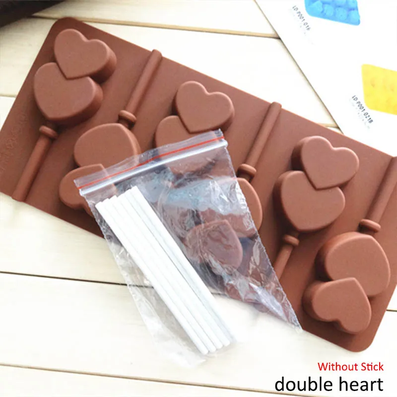 double heart Инструменты для украшения торта многофункциональная пищевая леденец силиконовая форма для помадки форма для печенья 1 шт. DIY аксессуары для выпечки - Цвет: double heart