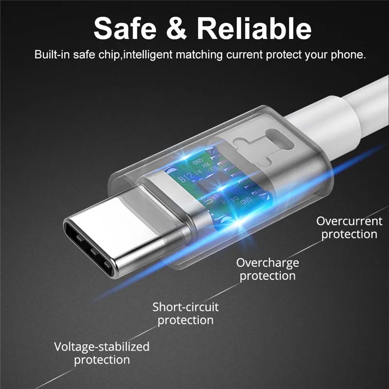 Оригинальный GXE 3m USB Type C кабель для быстрой зарядки Samsung Galaxy S10 Plus Xiaomi Redmi Note 7 Poco F1
