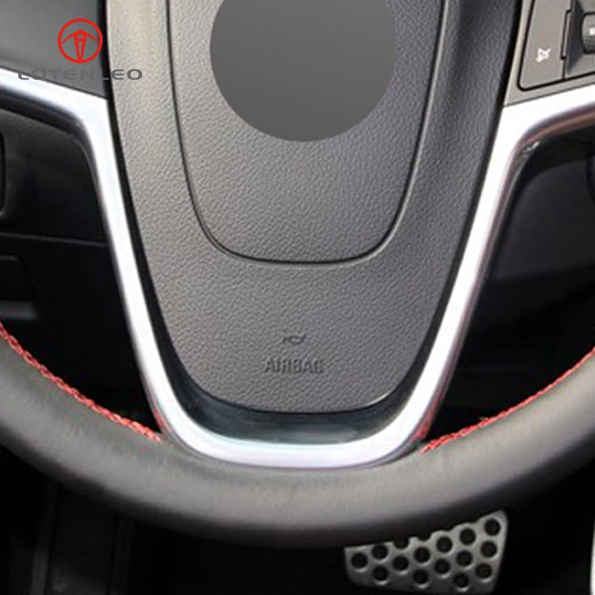 Черный PU искусственная кожа прошитый чехол рулевого колеса автомобиля для Opel Mokka 2013- Insignia 2009-2013 Astra J 2010- Meriva