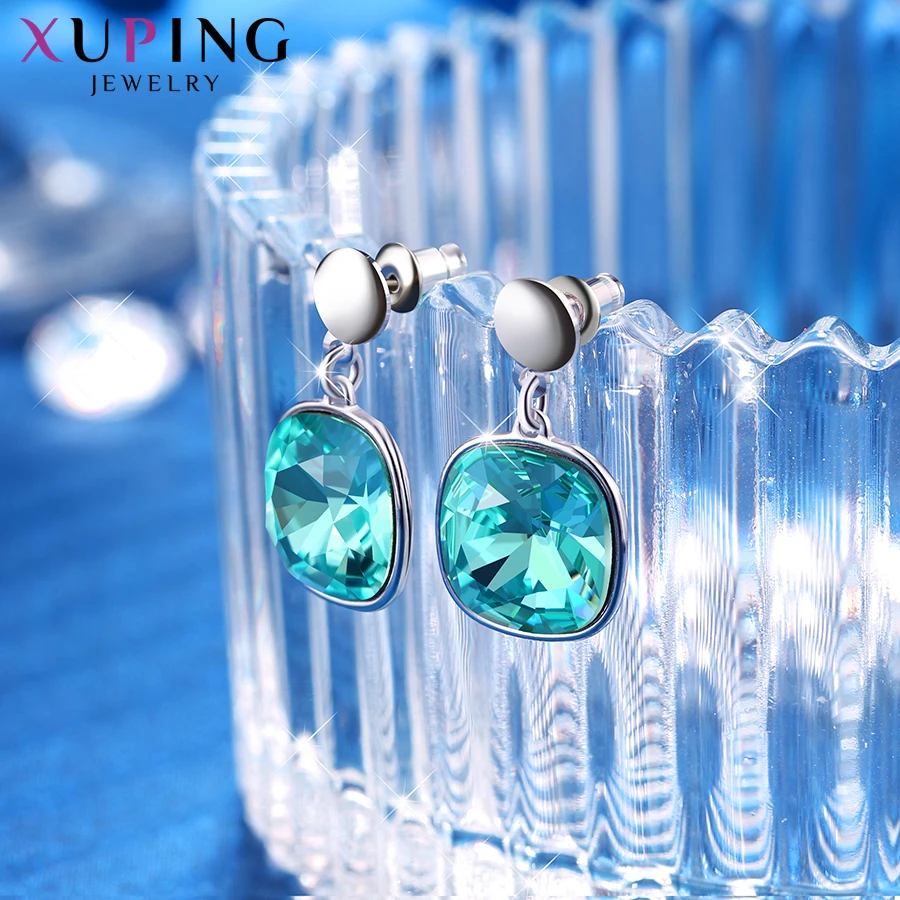 Xuping квадратные серьги кристаллами от Swarovski Роскошные винтажные стильные ювелирные изделия для женщин девушек подарки ко дню Святого Валентина M94-20493