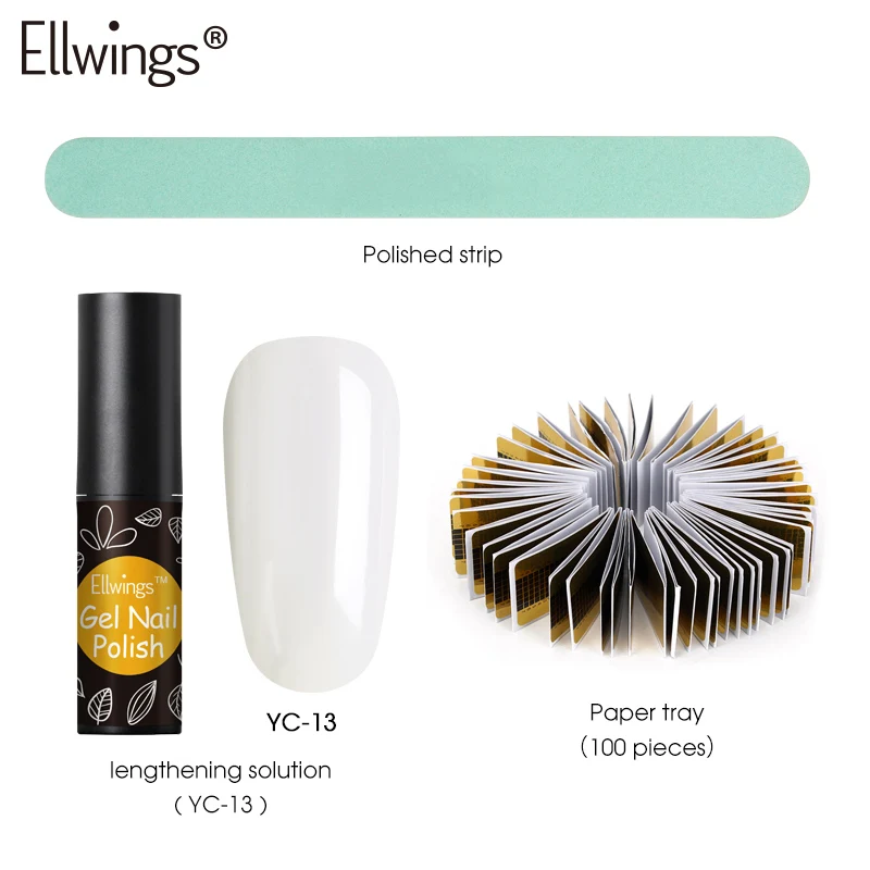 ZHG306 Ellwings набор гелей для дизайна ногтей, гель для наращивания, быстростроительный Гель-лак, впитывающий УФ-волокно, лак для наращивания ногтей, нужен праймер - Цвет: ZHG306