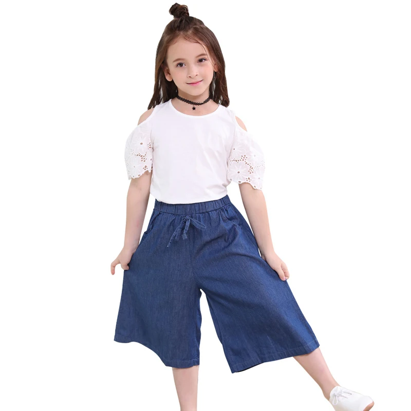 Комплект одежды для девочек 8 лет летний комплект из двух предметов топ с