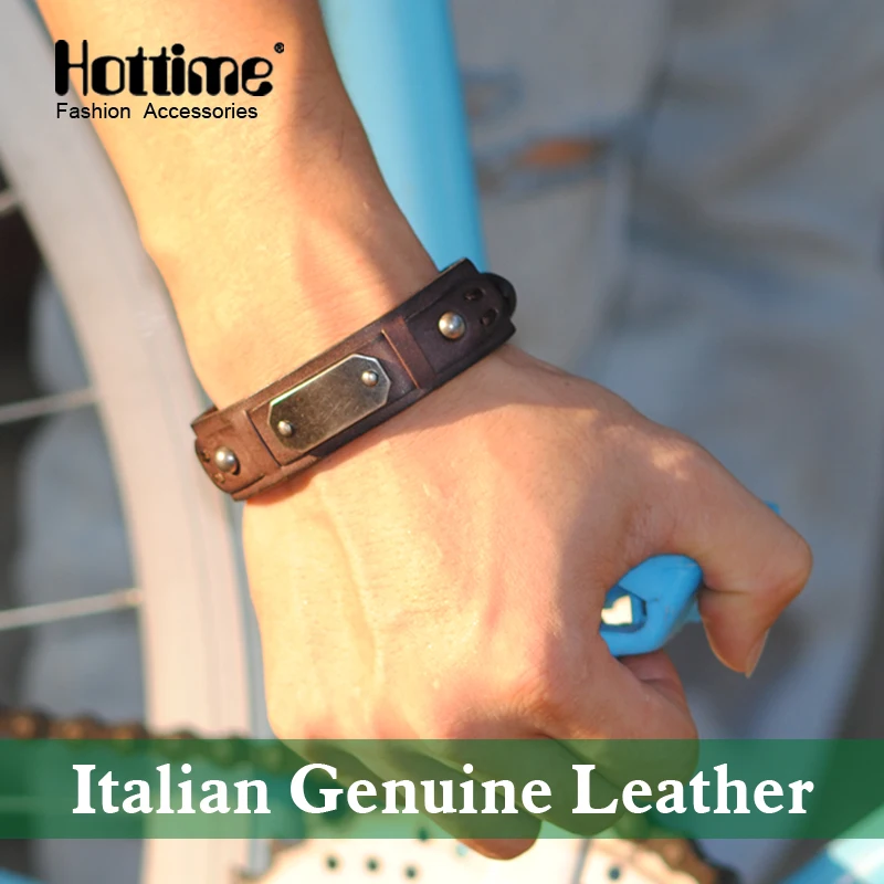 Бесплатная доставка Винтаж браслет коричневый итальянский Пояса из натуральной