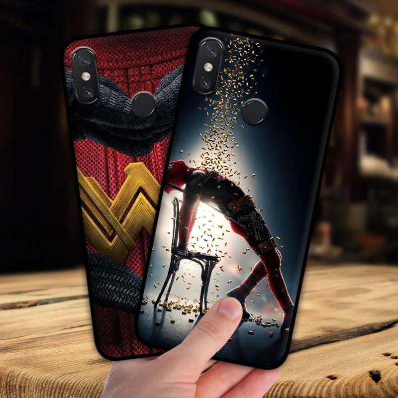 Чехол mosirui для Xiaomi Mi 8 Marvel hero Deadpool Spiderman Черная пантера Халк силиконовый мягкий