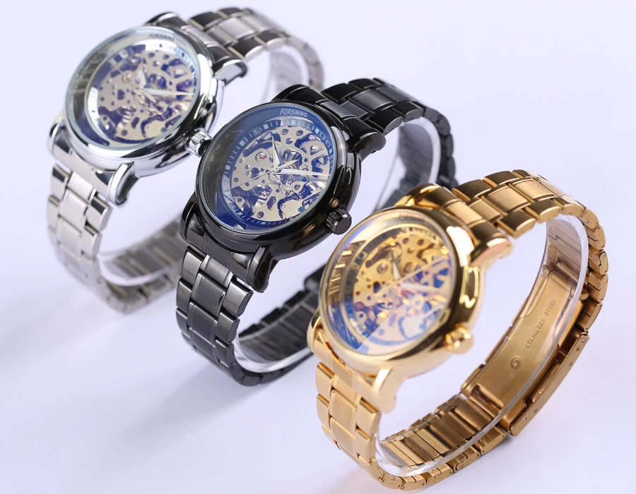 Модные спортивные механические часы-скелетоны мужские роскошные брендовые