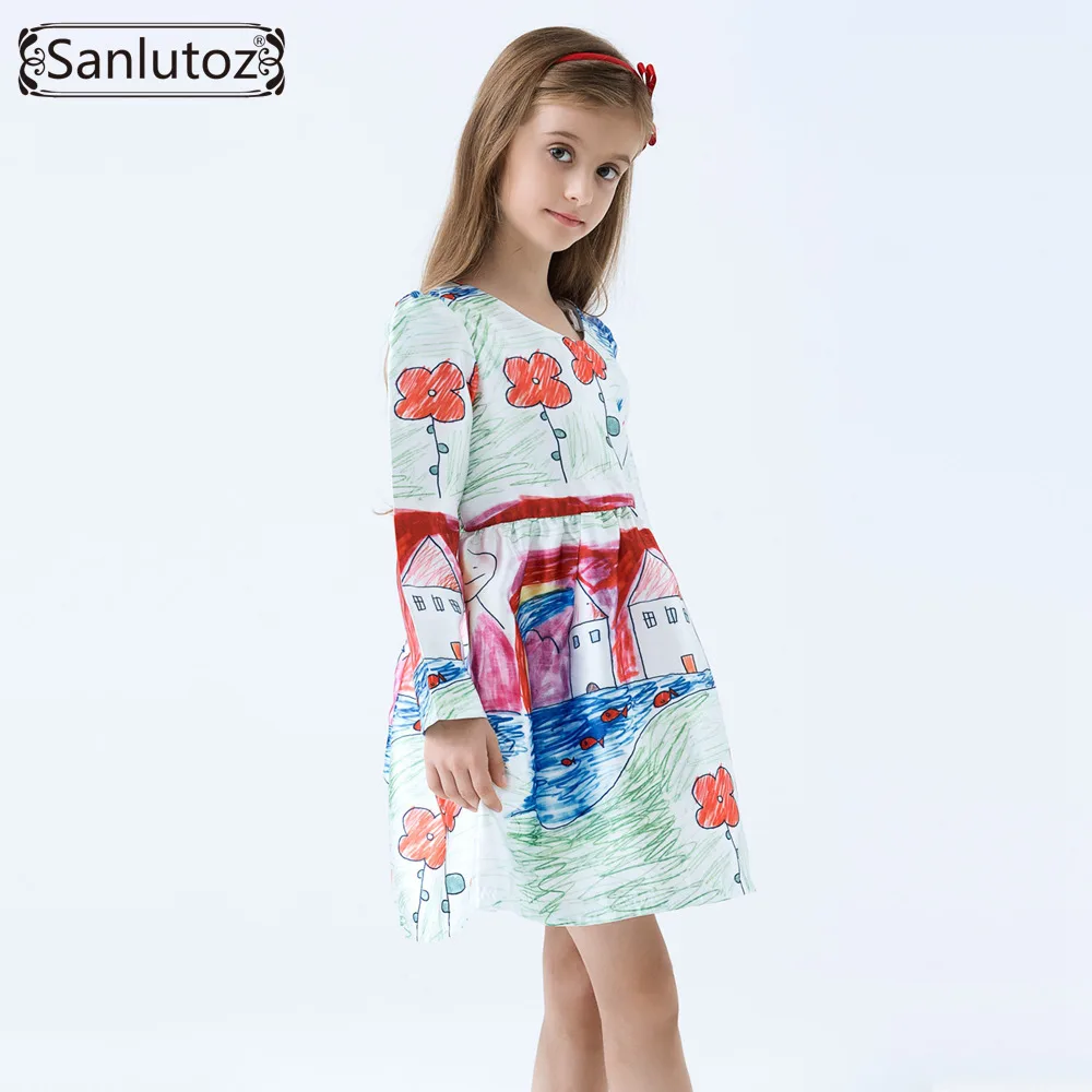 

Girls Dress Winter Children Clothing Brand Girls Dress Cartoon Kids Clothes for Princess Holiday Party Wedding Baby Toddler