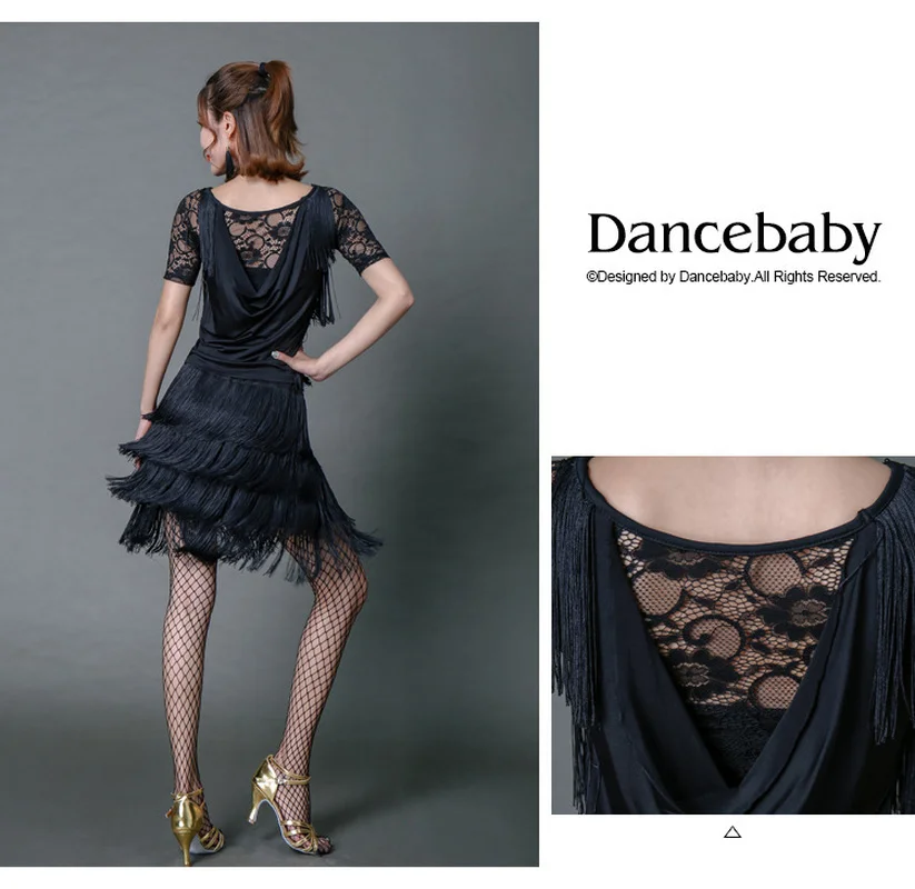 Womens Sexy Fringe Latin Dresses for Dancing Ballroom Tango Professional Lady Salsa Dancewear Rumba Samba Dance Costumes |