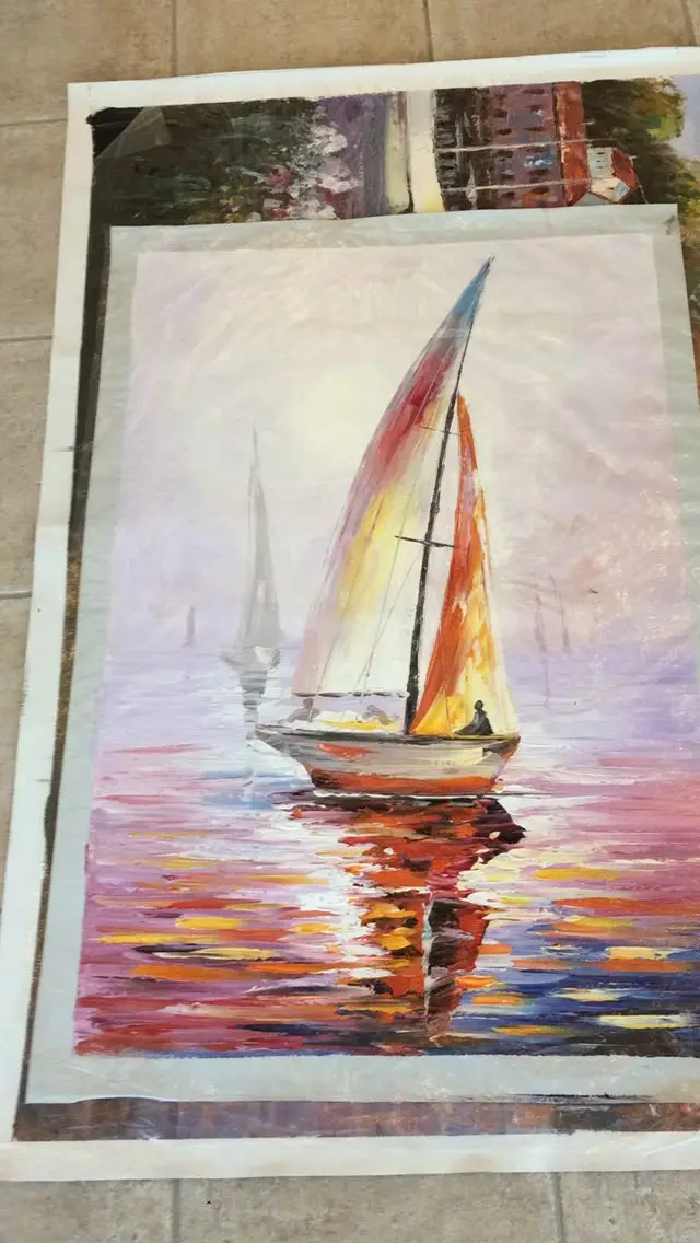 

High Quality 100% Handmade Oil Painting Chinese Red Brown Classic Abstract Landscape Nice Decoration Oil Painting In The Canvas