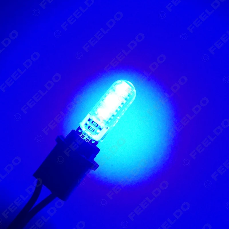 FEELDO 2 шт. T10 194 501 W5W 5050 6SMD автомобильные силиконосветодиодный светодиодные боковые